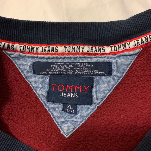 Vintage Tommy Hilfiger Jeans XL Crewneck Spell Out - Picture 3 of 4